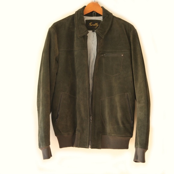 Scully Other - NWOT Scully Olive Green Suede Baseball Jacket M